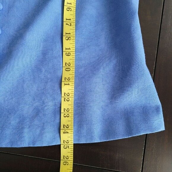 Vintage Sz 14W Lady Dorby Blouse Button Front Mature Modest Church Shoulder Pads - Picture 8 of 11